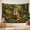 D, variant on XaaKee Tapestry Wall Hanging, Vintage Ochre Fox Lair, Forest Fauna Nature Artwork, High-Quality Polyester Large Tapestry, 60x40Inch