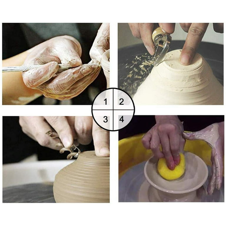 Pottery Clay Sculpting Tools, 22Pcs Wooden Handle Pottery Carving Tools &  Metal Scraper & Plastic Clay Shaping Tools 