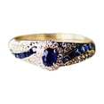 thumbnail image 2 of Joernso Women Ring Smooth Surface High-end Shiny Rhinestone Inlaid Wedding Circlet Female Jewelry, 2 of 7