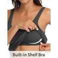 thumbnail image 4 of Alove Women's Cotton UnderShirts Wider Sleeve Tank Top Built-in Bra, 4 of 6