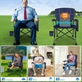 thumbnail image 5 of Camping Chairs for Adults, Portable Folding Lawn Chairs with Side Pockets & Cup Holder for Outside, Fishing, Camp & Garden, Dark Blue, 5 of 7