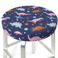 thumbnail image 3 of Lsque Dinosaur Round Bar chair cushion covers Velvet Fabric Premium Comfort Protects from Scratches and Stains for 14-17 Inch Chair- 13 inch, 3 of 7