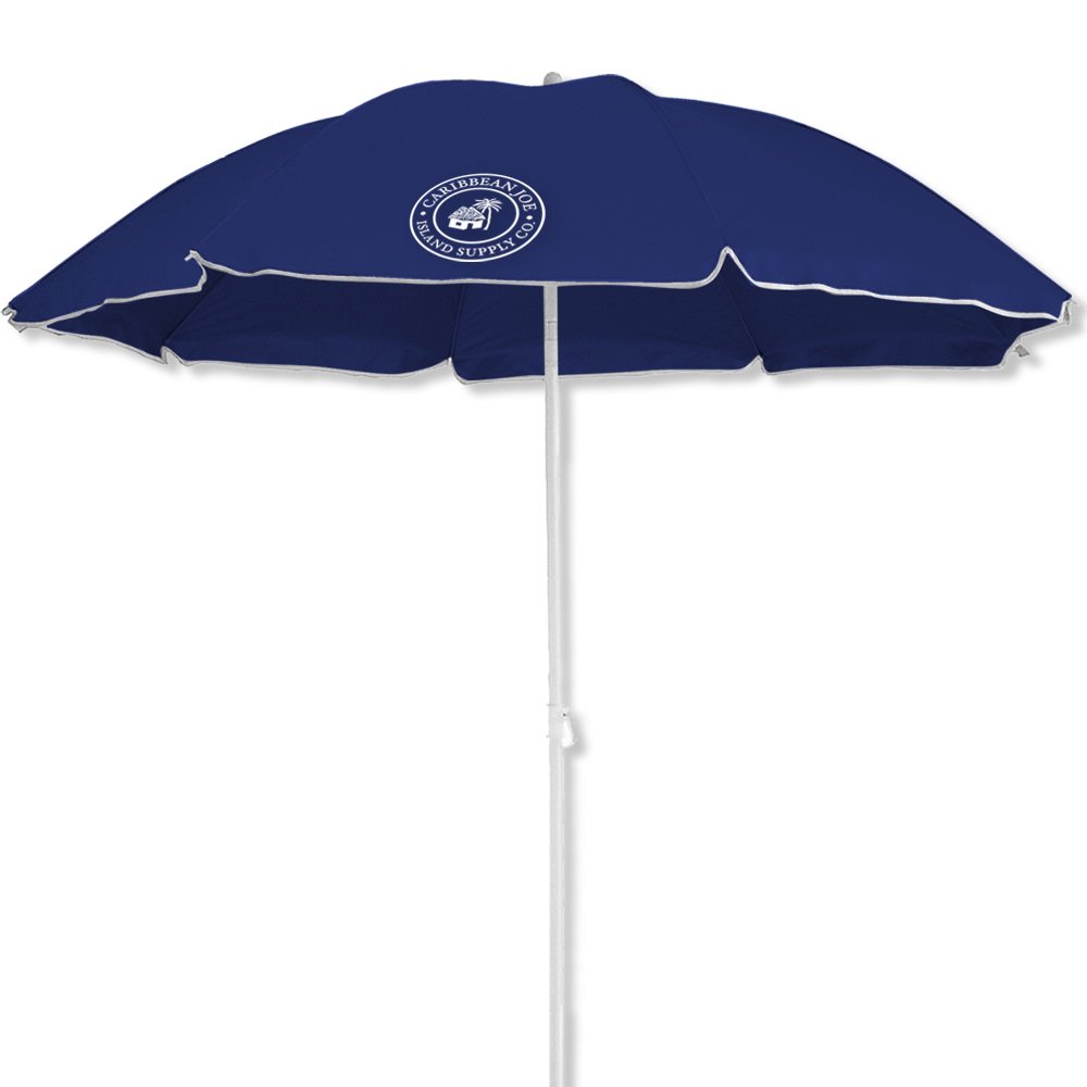 Caribbean Joe 6’ Beach Umbrella with UV Protection and Matching Case