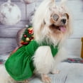 thumbnail image 6 of Aosijia 2PCS Dog Christmas Outfits Small Dog Holiday Dress Glitter Puppy Costume Clothes with Bowknot L, 6 of 13