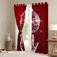 thumbnail image 3 of Homewish Glitter Maroon Disco Ball Blackout Curtains Set of 2 (52x84 Each), Cartoon Hand Print Window Curtains, Modern Fashion Style Curtains and Drapes, Living Room Curtains Decor, 3 of 6