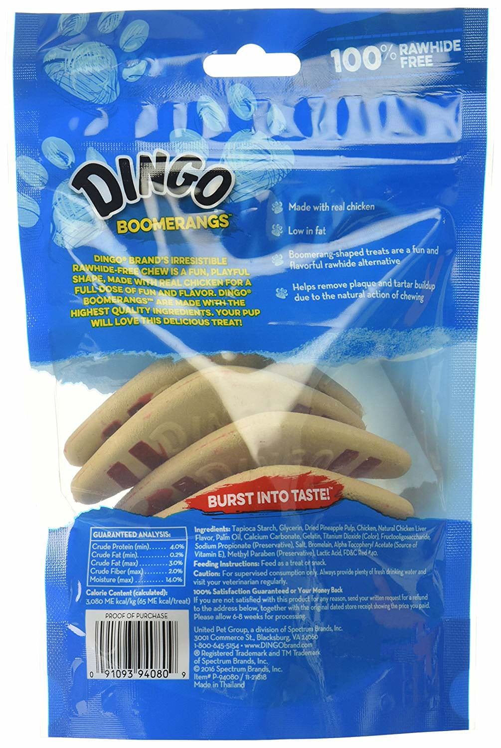 Dingo boomerang cheap dog treats