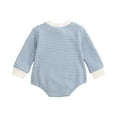 thumbnail image 3 of Staki Baby Girl Long Sleeve Bodysuit Long Sleeve Bodysuit, Ultimate Bodysuit Hoodie Baby Girls(Light Blue,0-3 Months), 3 of 9