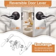 thumbnail image 5 of Oil Rubbed Bronze Door Lockset Hardware Keyed Alike Entry Entrance Door Lever Handles One Keyway (3 Pack), 5 of 7