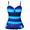 Black&teal&purple, variant on Womens 50's Retro Ruched Tankini Tops Ruffle Hem Swimsuit Tops Plus Size Swim Tops