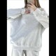 thumbnail image 3 of Sudaderas de Mujer con Cuello Redondo, Forro , Suéteres Oversize, Otoño 2025, Blusas Bonitas, Ropa Preppy Estilo-D XL, 3 of 8