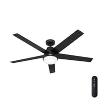 Restored Hunter Fan 60 Inch Matte Black Indoor Ceiling fan with Remote for Living Room, Office, Kitchen (Refurbished)
