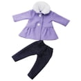 thumbnail image 2 of Ropa de muñeca para bebé, pantalones de para proteger 2 unids/set para conjunto de ropa 18 pulgadas, juguete para de imitación par Púrpura Yotijar Ropa de muñeca de 18 pulgadas, 2 of 5
