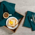 thumbnail image 2 of Twiny Threads Set of 4 Cloth Napkins - 100% Cotton Napkins with Mitered Edges - 18"x18" - Teal Green, 2 of 6