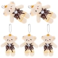 thumbnail image 5 of KAKOWELY 5 mini osos con cadenas colgantes, muñecos de peluche, materiales para ramos de ositos pequeños, 5 of 5