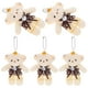 thumbnail image 5 of KAKOWELY 5 mini osos con cadenas colgantes, muñecos de peluche, materiales para ramos de ositos pequeños, 5 of 5