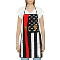 thumbnail image 3 of Fuzoiu Firefighters USA Flag Print Kitchen Cooking Aprons,Kitchen Cooking BBQ Aprons,Chef Apron with 2 Pockets for Men Women,Art Aprons for Painting Pottery Ceramics, 3 of 7