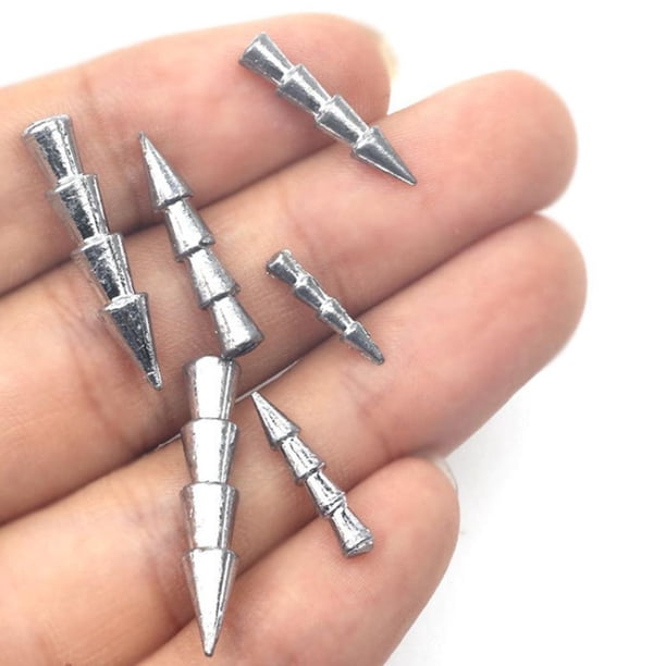 GOEDCH Lot de 100 plombs de pêche : plombs amovibles Dropshot pour la pêche en eau douce GOEDCH Lot de 100 plombs de pêche : plombs amovibles Dropshot pour la pêche en eau douce
