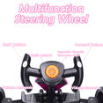 thumbnail image 6 of Holaki 12V Electric Go Kart for Kids, Battery Powered Ride on Toy with Adjustable Seat, Music, LED Lights, EVA Wheels & Forward/Reverse Driving, Pink, Ages 3-6, 6 of 11