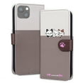 thumbnail image 5 of Mantto for iPhone 13 Wallet Case with Wrist Strap,Cute Animal Pattern PU Leather Magnetic Clasp Folio Flip Kickstand Credit Card Slots & Cash Pocket Shockproof Slim Phone Case,Gray, 5 of 8