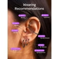 thumbnail image 5 of ChicSilver Black Huggie Hoop Earrings for Women, 12MM Small Hoop Earrings, Lightweight Cartilage Earrings, Hinged Sleeper Hoops, Minimalist Everyday Jewelry, 5 of 8