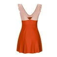 thumbnail image 7 of Dezsed One Piece Swimdress Swimsuits for Women Tummy Control High Cut Ruffled Swim Dresses Skirt Bathing Suit Orange XL, 7 of 7