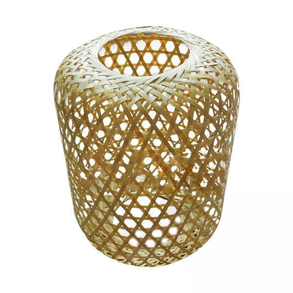 2x Lámpara de Bambú Tejida Clásica, Accesorio de Luz de Techo, Lámpara Colgante, Accesorio de Pantalla, Linternas Decorativas para Luz de Lectura de Colco Pantalla de lámpara