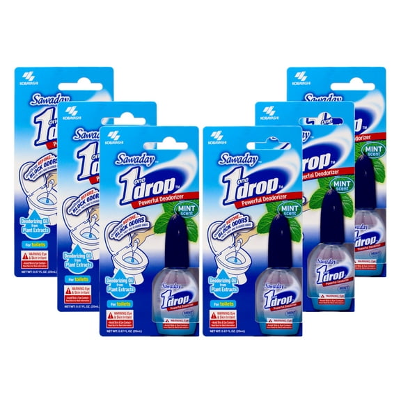 6 Pack Kobayashi Powerful One-Drop Deodorizer For Bathroom/Toilet 0.67oz/20ml NEW