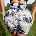 thumbnail image 5 of Pantalones de fitness sin costuras teñidos anudados para mujer, pantalones cortos deportivos ajustados de cintura alta para levantar la cadera, pantalones cortos sexis para correr y hacer yoga, 5 of 5