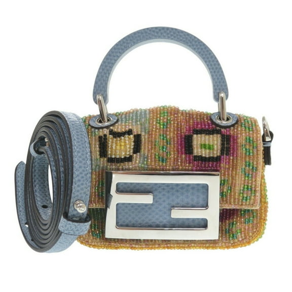 Pre-Owned Fendi Nano Baguette Beads Multicolor Shoulder Bag 0481FENDI (Good)