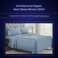 thumbnail image 6 of California Design Den Top Split King Sheets for Adjustable Bed - Luxury 1000 Thread Count 100% Cotton Sateen - Cooling, Soft & Thick with Deep Pockets - 5 Piece Set with 2 Twin-Xl Fitted Sheets, Blue, 6 of 11