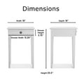 thumbnail image 3 of Adore Decor Jules End Table Nightstand with Drawer Light Gray, 3 of 5