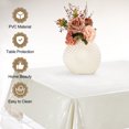 thumbnail image 4 of Uxcell 54 x 54 Inch Clear Plastic Tablecloth, Waterproof Oilproof Square Vinyl Table Cover Protector with Sewn Finished Edges, Table Cloth for Dining, Parties and Holidays, 4 of 6