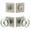 Satin Nickel, variant on Viaggio 628919 Quadrato Solid Brass Single Cylinder Keyed Entry Door Knob Set And Deadbolt