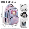 thumbnail image 4 of Bulopur Brown Axolotl Kids Backpack for Girls, Kawaii Print School Bag Lightweight/Breathable/Durable/Waterproof Multi-Pocket Book Bag for Kids 6-12, 4 of 7