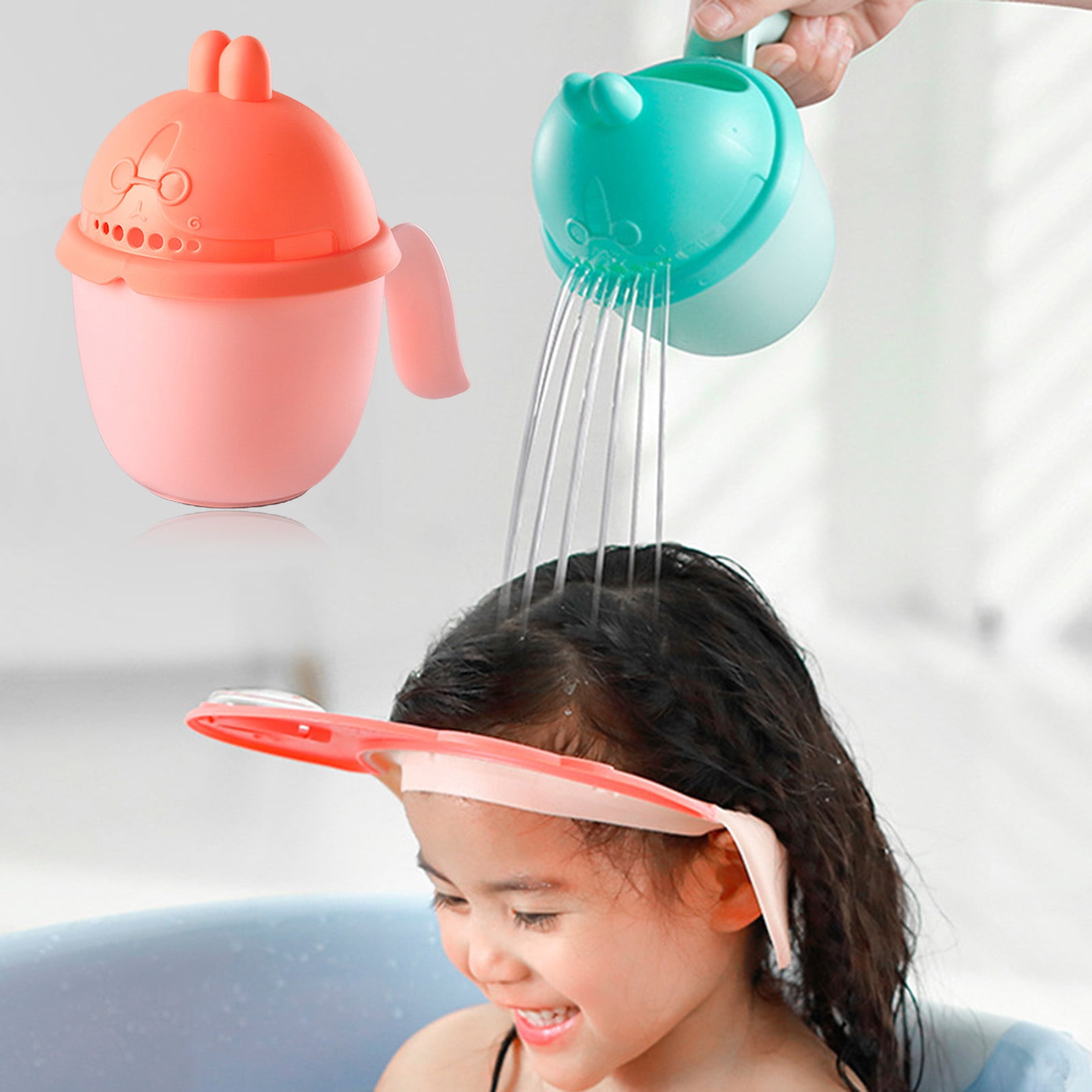 Washranp Cartoon Baby Bath Rinse Cup,Detachable Waterfall Shampoo