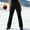 Black plus size fleece lined pants a1, variant on Women Plus Size Straight Leg Trousers High Waisted Fleece Lined with Pockets Casual Sport Active Long Pants Loose Fit Joggers Workout Lounge Bottoms, Black 2XL