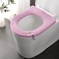 thumbnail image 5 of Cojín suave más grueso para asiento de inodoro con lazo para colgar, almohadilla acolchada más cálida, 5 of 5