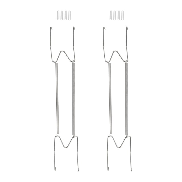 Uxcell 2 Set Stainless Steel Plate Hanger W Type Wall Plate Hangers For Hanging Towels Keys Clothes Silver 16 inch