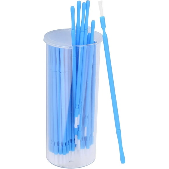 ZOUSSIQI Dental Applicator Brush Disposable Cohesive Desensitizer 100pcs Whitening Tool Dental Accessory Blue Handle White Brush Hair Dental Clinic Home Use CA919-26043