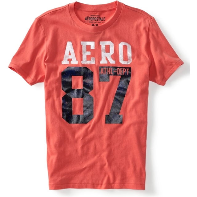 Aeropostale - Camiseta gráfica para hombre del departamento de atletismo de NY, naranja, extragrande