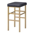 thumbnail image 1 of OSP Home Furnishings Backless Stool with Gold Frame, 30-Inch, Black, 1 of 5