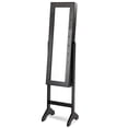 thumbnail image 2 of Topbuy LED Lighting Jewelry Armoire with Full Length Mirror and Lock, Black, 2 of 9