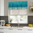 thumbnail image 5 of 2 Pack Valances for Windows, Oceans Landscape Window Valances for Living Room/Bedroom/Bathroom, Summer Beach Nautical Waves Modern Light Filtering Kitchen Curtain Valance 42"W x12" L, 5 of 9