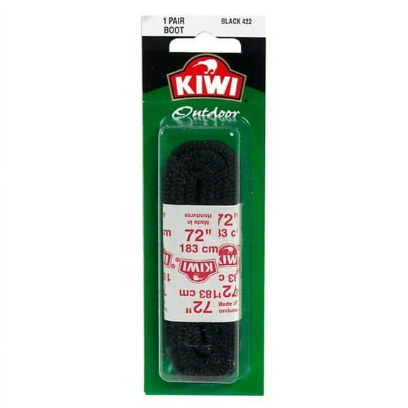 Kiwi Outdoor Round Black Boot Laces - 72 Inches