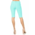 thumbnail image 4 of Women's Stay Comfortable and Stylish in Casual Solid Stretchy Bermuda City Shorts, 4 of 5