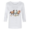 thumbnail image 4 of LiMoi Cute T Shirts for Women Trendy Summer Womens 3/4 Sleeve Tops Plus Size Shirts for Women Printed T Shirts for Women Vintage My Items, 4 of 4