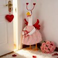 thumbnail image 6 of Valentine's Day Porch Goose Outfits Goose Outfit Porch Goose Clothes Fits Cement Plastic Goose Statue for Valentine Outdoor Garden Yard Patio Art Decor, 6 of 9