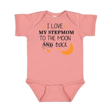 

Inktastic I Love My Stepmom To The Moon and Back Gift Baby Boy or Baby Girl Bodysuit