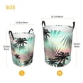 thumbnail image 5 of Kll Tropical Summer Palm Waterproof Foldable Laundry Hamper Bucket With Handles For Storage Bin,Kids Room,Home Organizer (Small), 5 of 8