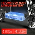 thumbnail image 4 of AJOOSOS X60 Electric Scooters for Adults, 50 mph Max Speed Power by 6000W Dual Motor, 50 Miles Long Range, Foldable Electric Scooter with Seat, UL2272 Certified, 4 of 8